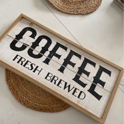Coffee Fresh Brewed Wall Sign 