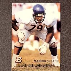 1994 Bowman Topps Marcus Spears Chicago Bears #77  Draft Pick Football Card Vintage Collectible Sports NFL