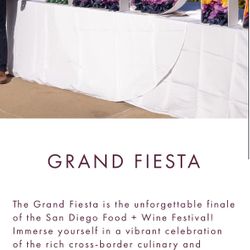 2 GA TICKETS TO SAN DIEGO FOOD AND WINE GRAND FIESTA