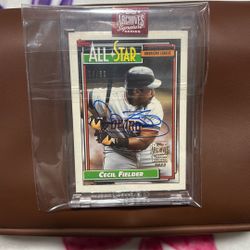 Cecil Fielder 19/36 numbered autograph 