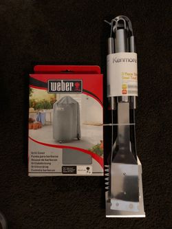 Grill cover and Grill cleaning tools