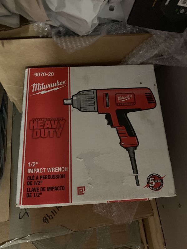Milwaukee 1 2in Corded Impact Wrench Model 9070 20 For In Milwaukee 1 2in Corded Impact Wrench Model 9070 20