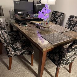 Dining Table Marble Counter