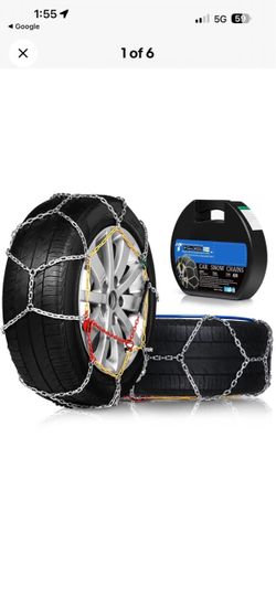 NEW Snow Tire Chains for Car SUV Pickup Trucks, Choose Your Size from The Picture, Set of 2 - KN100