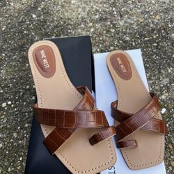 NEW Nine West Square Toed Sandals 9.5