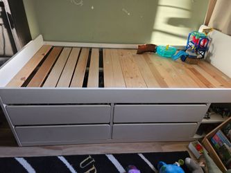 IKEA slakt twin bed with storage