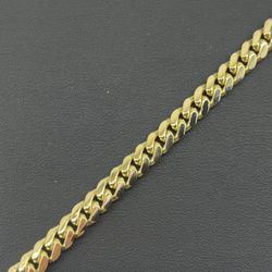 14kt Gold Solid Bracelet Cuban  26.50grams 8” 6.9mm 145685 14