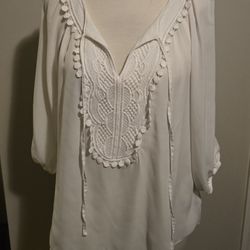 Women's Size L Sheer Top By BCX