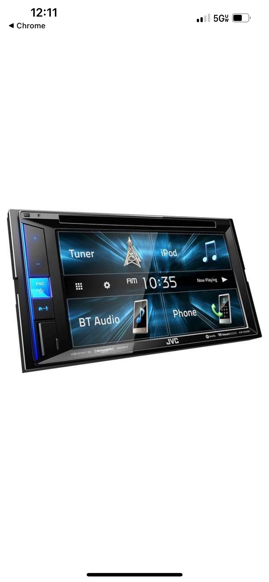 Premium Stereo!! JVC KW-V250BT DVD Receiver 6.2" Touchscreen KWV250BT( WILL BE TESTED UPON PURCHASE HARNESS INCLUDED!)