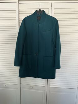 New beautiful Express Teal Green Wool women’s Coat size s