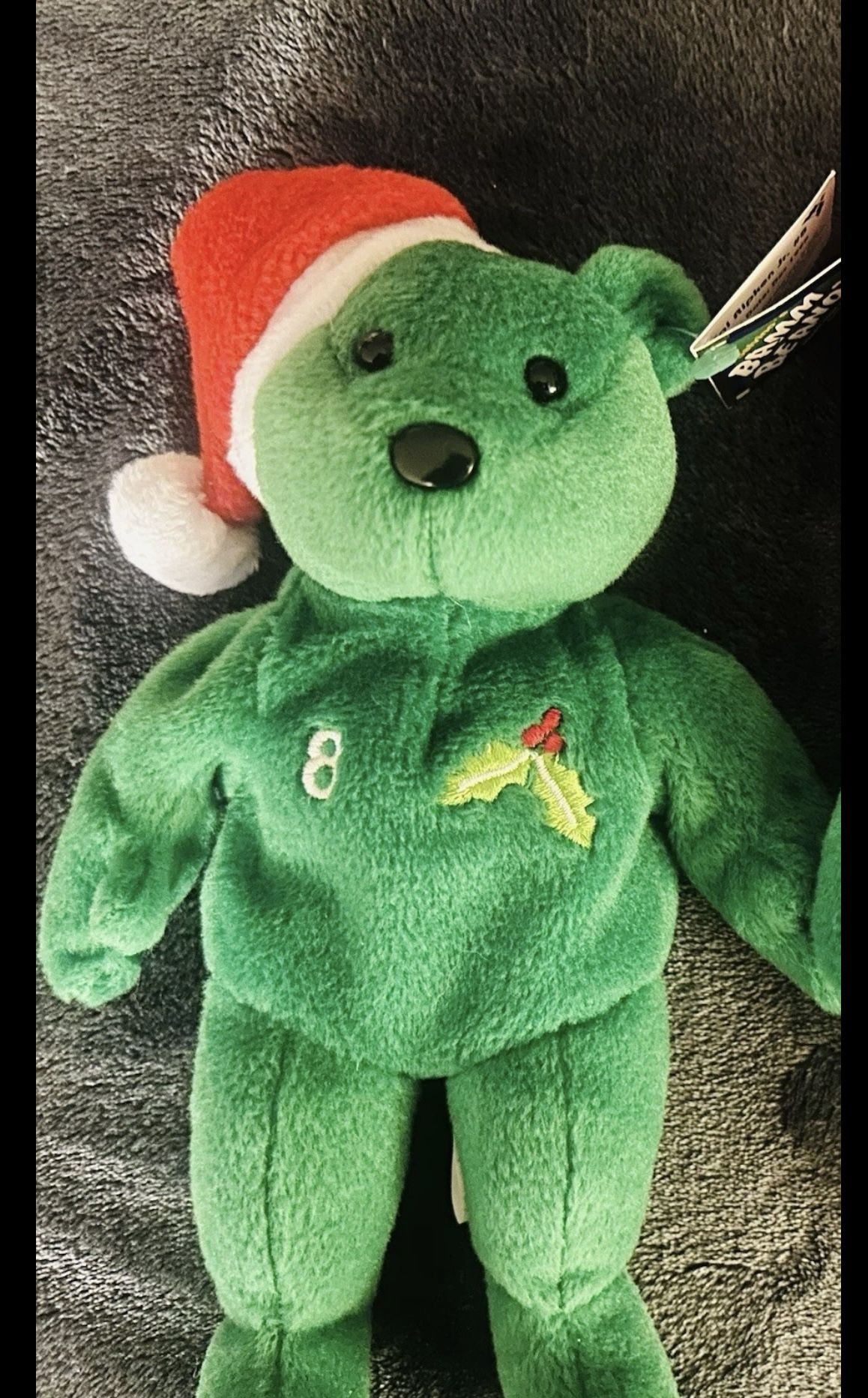 TY Beanie Baby "SANTA" Christmas Bear RETIRED! NEW! w/MINT TAGS! FREE SHIPPING!