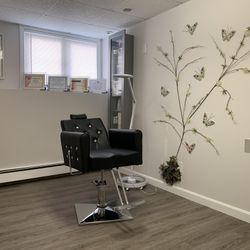 Black reclining chair