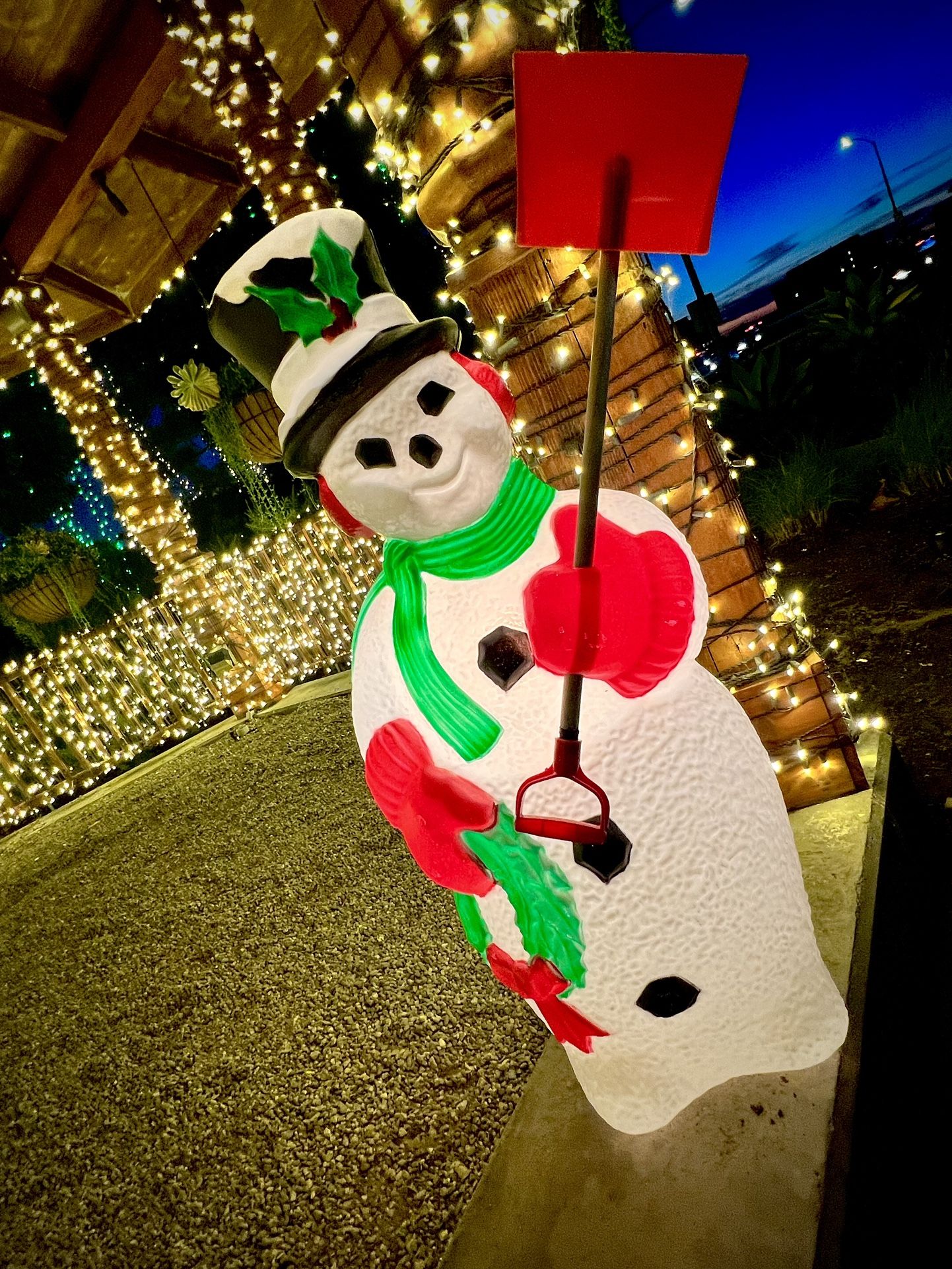 GORGEOUS VTG TPI Plastics Canada Snowman Holiday Blowmold 1995 *COMPLETE* 40”