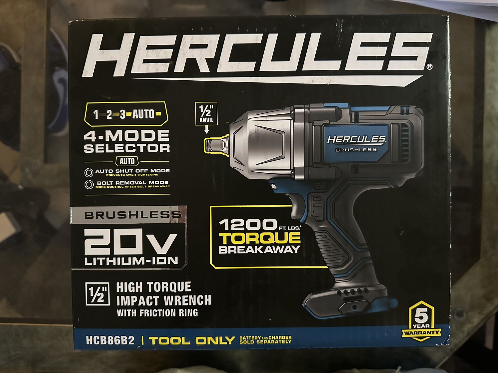 HERCULES HIGH TORQUE IMPACT WRENCH AND BRUSHLESS COMPACT IMPACT DRIVER HERCULES COMBO KIT