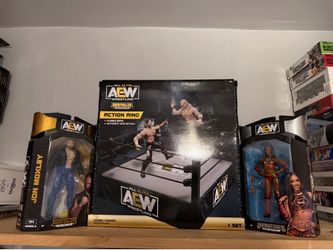 AEW Ring & 2 Wrestlers Red Velvet & Jon Moxley