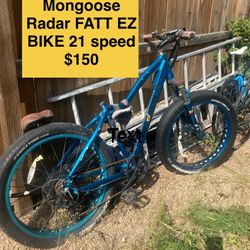 Mongoose RADAR 27.5 FATT EZ BIKE 21 Speed