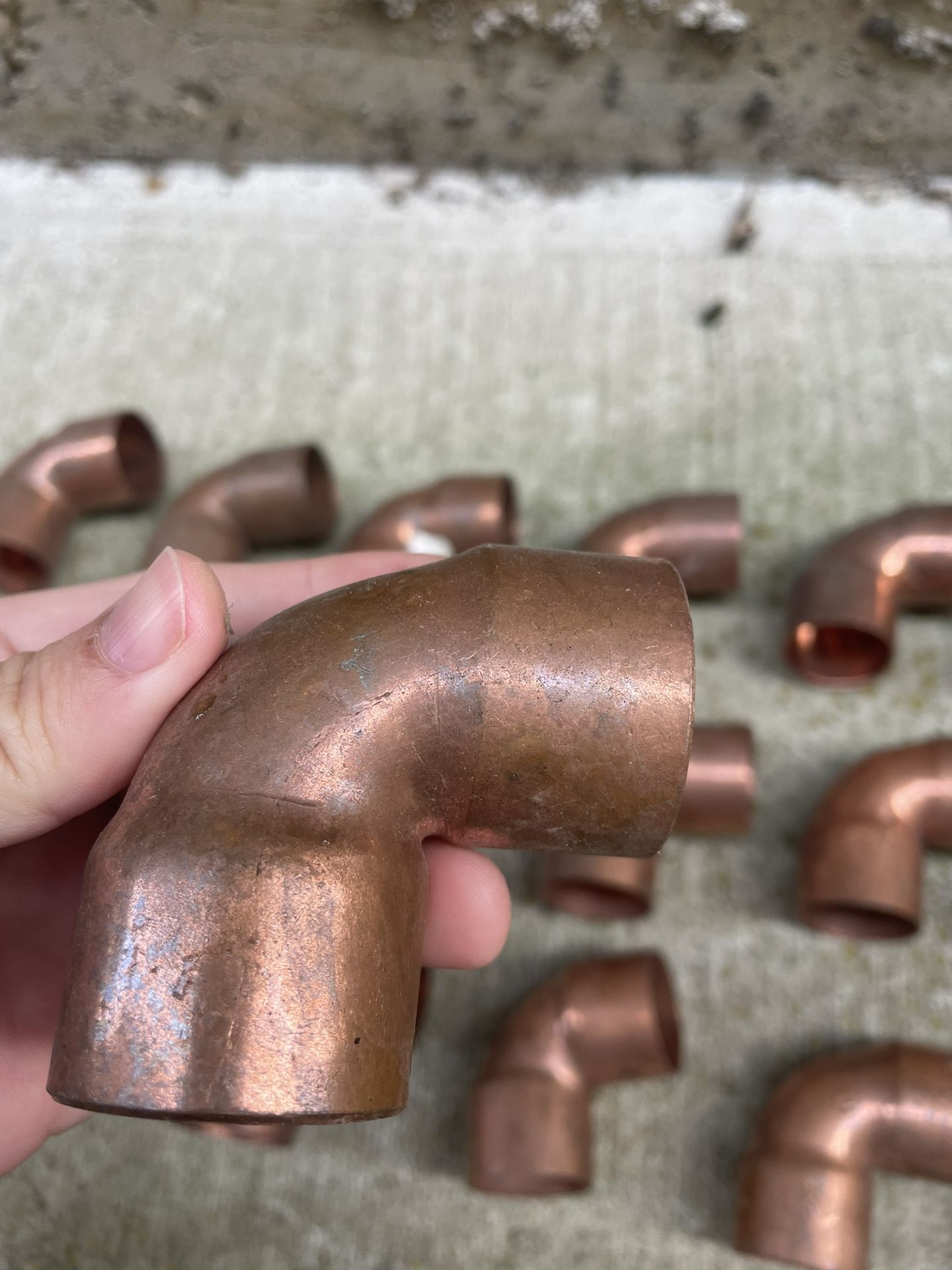1-1/4in copper 90 elbow