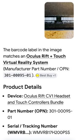 Oculus Rift CV1 w/Original Box