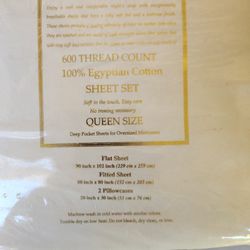 600 Thread Count 100% Egyptian Cotton Sheets Queen Sized
