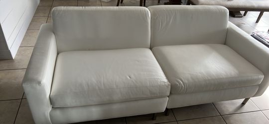 White Leather Sofa