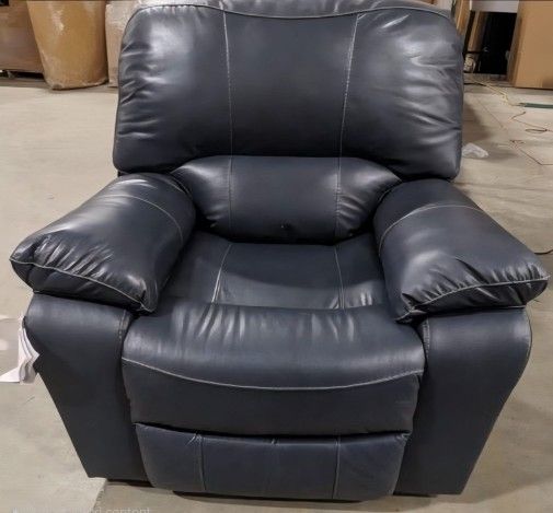 Signature Design by Ashley - Leesworth Modern Power Rocker Recliner, USB Port, Top Grain Leather