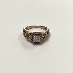10K Rose Gold Diamond Ring