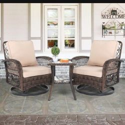 Colors Available Coffee Table Not Included Brand New Two-piece Patio Swivel Rocking Chairs Outdoor Swivel Chairs Sillas Mesadoras 🆕