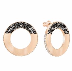 Swarovski Hoop Fever Round Pierced Earrings NWT