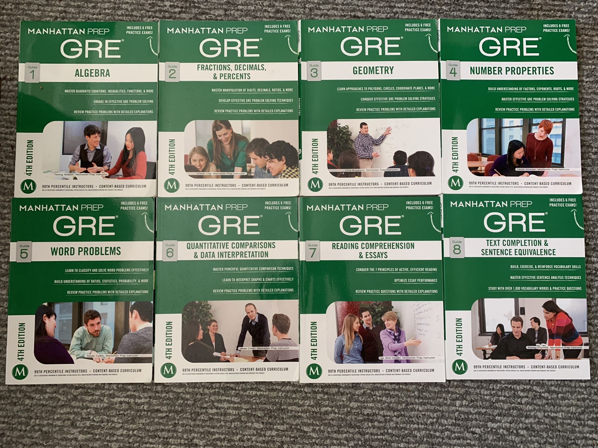 Manhattan Prep GRE set of 8 Strategy Guides - 4 edition - Excellent condition