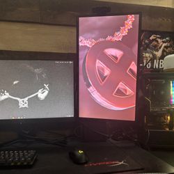 Gaming PC/setup, keyboard and mouse/pad headphones ect