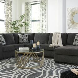 Ballinasloe Smoke 3-Piece RAF Chaise Sectional Sofa, loveseat, Sectional options