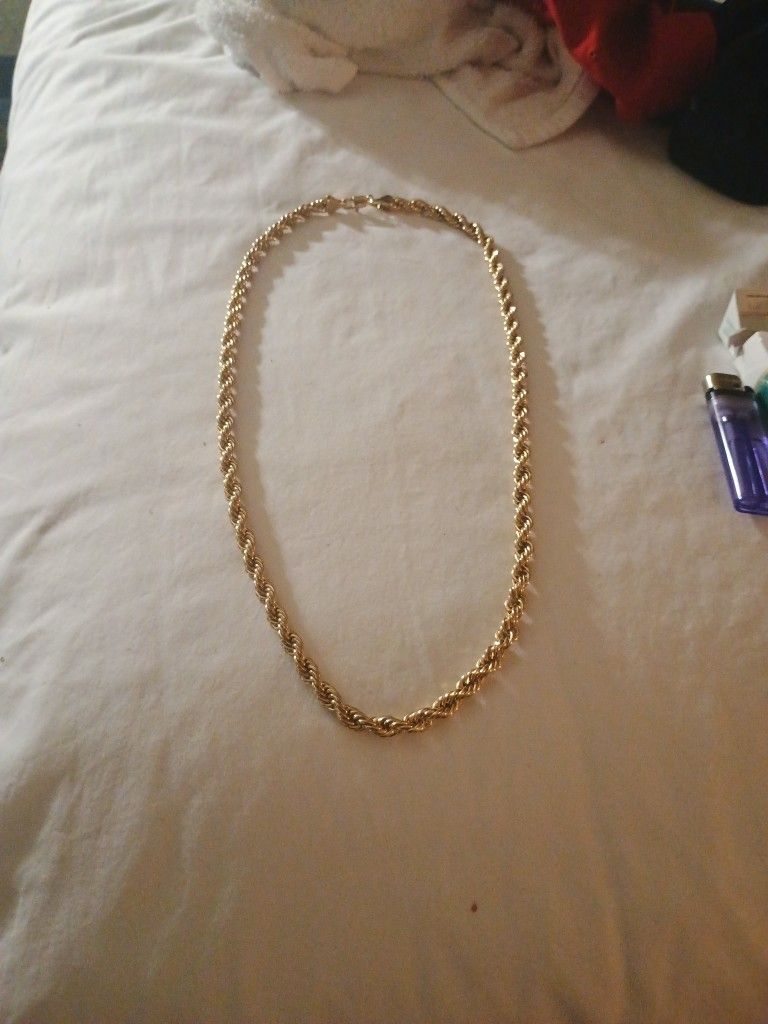 14k Mens Gold Rope Chain
