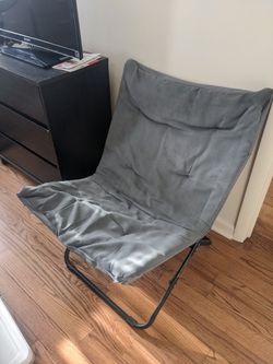 Folding Butterfly Lounge Chair (Gray)