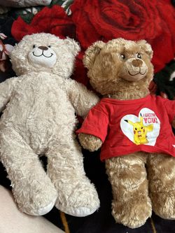 Build A Bears Plushies Set Stuffed Animal With Pikachu Pokémon Shirt