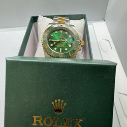 Brand New Automatic Movement Green Face / Green Bezel / “2 Tone” Designer Watch With Box! 