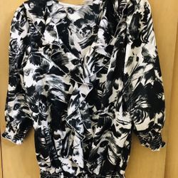 Harve Benard Women’s  Blouse Medium Black & White