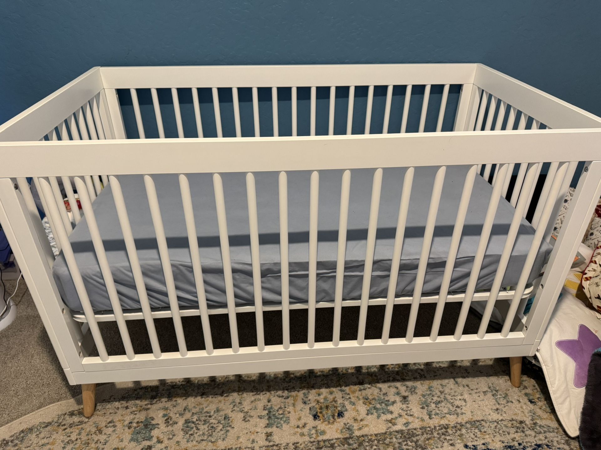 BRAND NEW WHITE CRIB & MATTRESS
