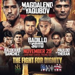 4 Tickets To Saturdays Fight Nov 29th 