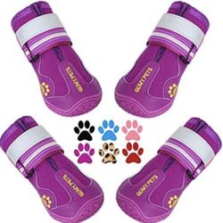 QUMY Dog Shoes for Large Dogs, Medium Dog Boots & Paw Protectors for Winter