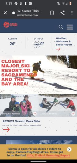 2 sierra at tahoe seasonal passes