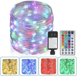 Outdoor String Lights,80 Ft Rope Lights 240 LEDs Color Changing Lights with Remote, Waterproof Lights Plug-in Outdoor Fairy Lights Twinkle Lights for 