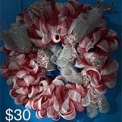 Christmas  Deco Mesh Wreath 
