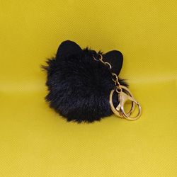 Fuzzy Pum Pum Keychain 