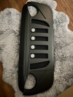 Black front grille grill  W/o Jeep logo  2007 2008 2009 to 20018