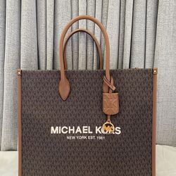 Authentic Preloved Michael Kors Mirella Large Tote Brown Work Bag