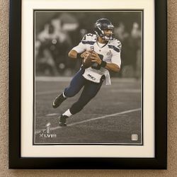 Framed Russell Wilson Seattle Seahawks Photo 