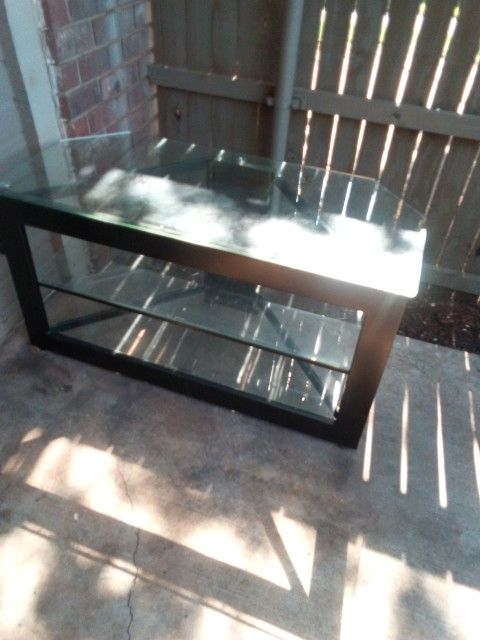 Entertainment Center, Glass TV Stand, Console 40 Inch