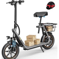 Jasion JS3 PRO Electric Scooter with Seat for Adults, 25MPH Max Speed EScooter with 850W Peak Motor, 25Mile Range Scooters for Adults with Front Suspe