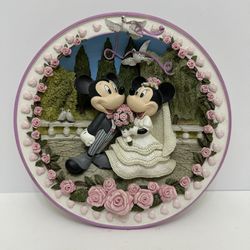 Disney Mickey & Minnie Mouse 3D Wedding Decorative Plate By Ian Macgregor Frazer