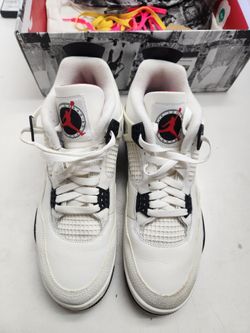Air Jordan 4 White Black Sneakers